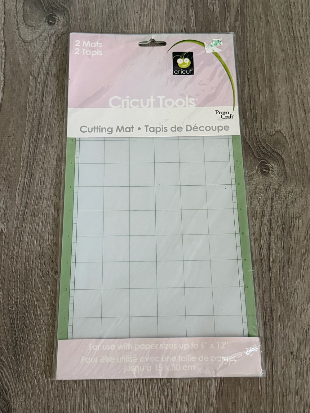 Cricut Tools Cutting Mat Backing — Yellow and Green Packaging